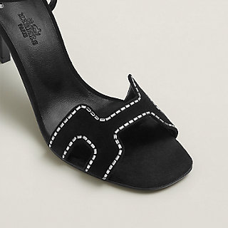 Hermes black heels new arrivals